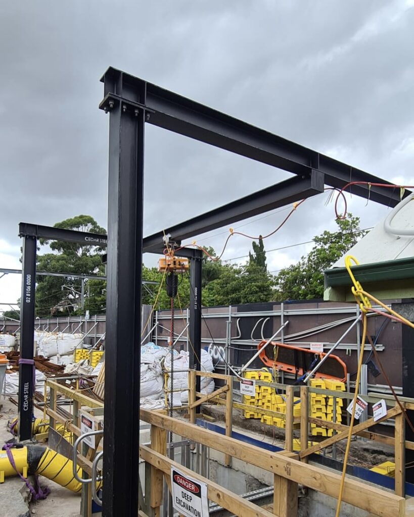 Cedar Steel — Stanmore Station Haslin Construction