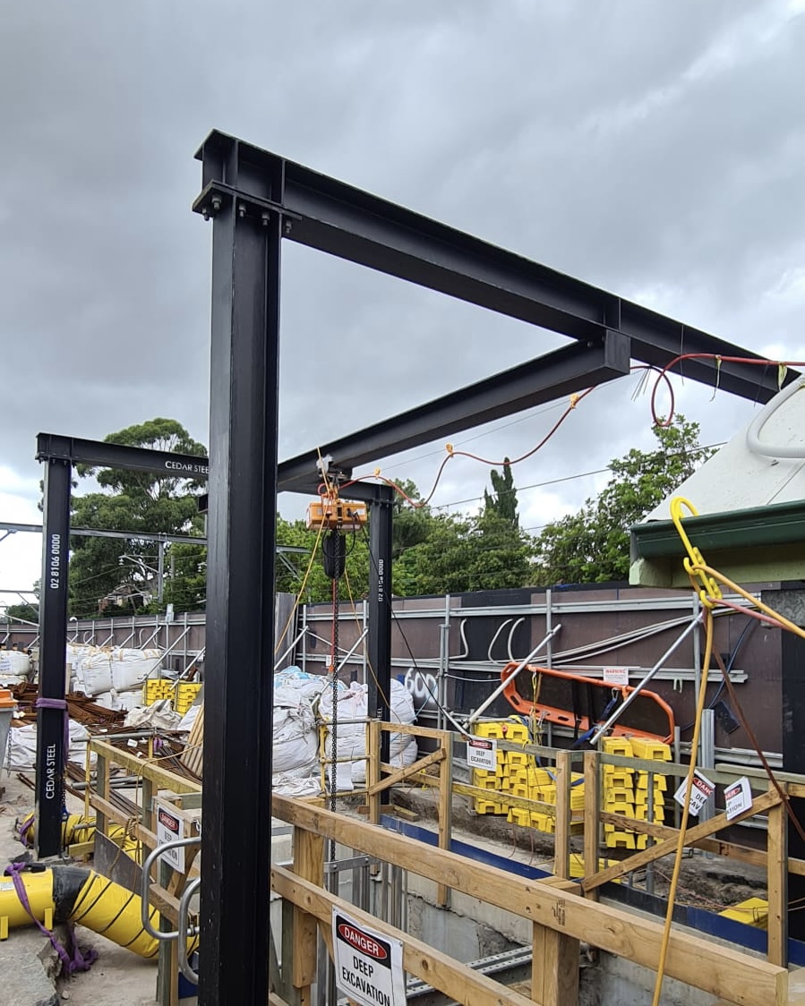 Cedar Steel — Stanmore Station Haslin Construction